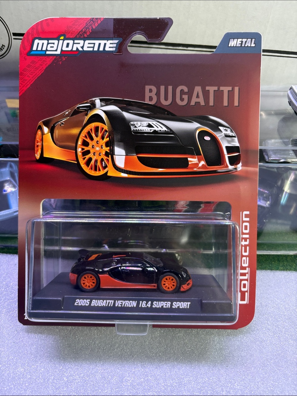 Bugatti Veyron 16.4 Super Sport Toy Car - Black & Orange